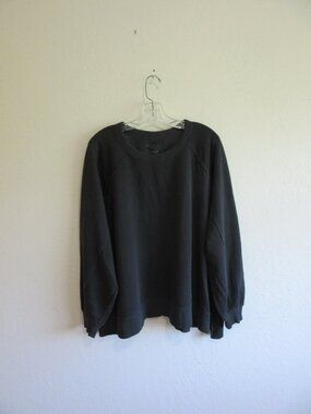 AERIE Black Oversized Pullover Long Sleeve XL Sweatshirt - Flaws